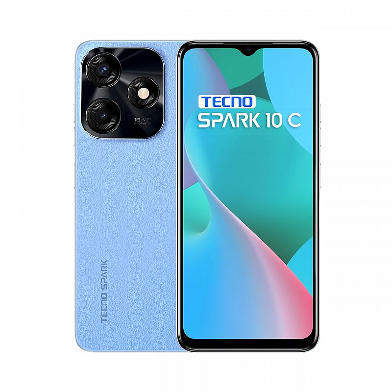 TECNO Spark 10C (Magic Skin Blue, 8GB RAM,128GB Storage) Refurbished 