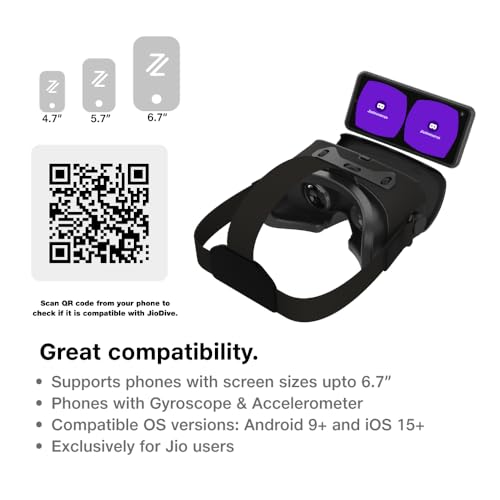 JioDive 360° VR Headset for Live Cricket & Sports | Black JioDive 360° VR Headset for Live Cricket & Sports | Black