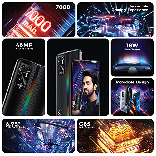 TECNO POVA 2 (Dazzle Black, 6GB RAM, 128GB Storage) Refurbished