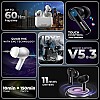 beatXP Vibe XPods Bluetooth True Wireless Ear buds with 60H Playtime, Quad Mic ENC, Gaming Mode Black