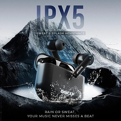 beatXP Vibe XPods Bluetooth True Wireless Ear buds with 60H Playtime, Quad Mic ENC, Gaming Mode Black beatXP Vibe XPods Bluetooth True Wireless Ear buds with 60H Playtime, Quad Mic ENC, Gaming Mode Black