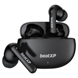 beatXP Tune XPods Bluetooth True Wireless in Ear Buds with 50H Playtime, Quad Mic ENC (Black)
