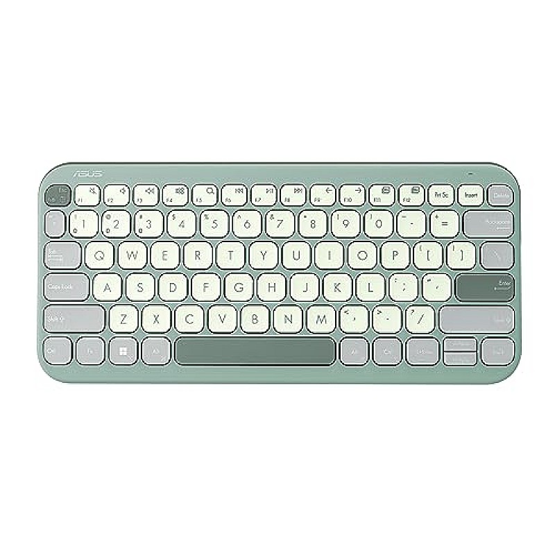 ASUS Marshmallow Kw100 Keyboard, Supports Up to 3 Devices Green Tea Latte