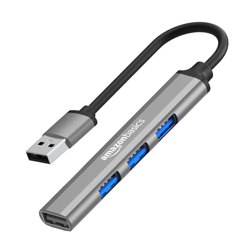 Amazon Basics 4-in-1 Hub Multiport Adapter, USB Type-C with Aluminium Shell Amazon Basics 4-in-1 Hub Multiport Adapter, USB Type-C with Aluminium Shell