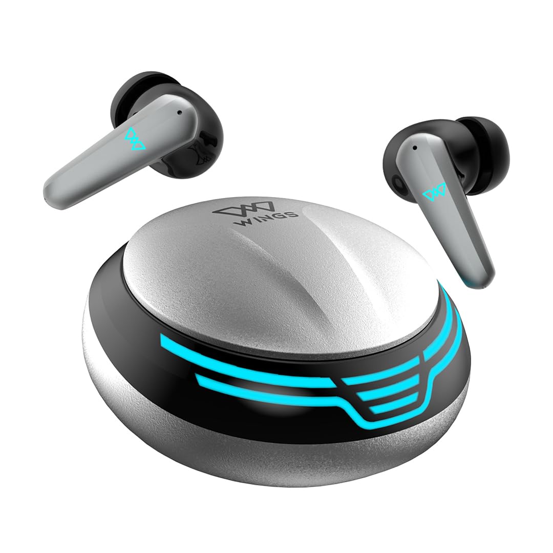 Wings Phantom 450 Made in India Wireless Earbuds Black
