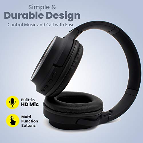 pTron Studio Classic Over Ear Wireless Headphones Black pTron Studio Classic Over Ear Wireless Headphones Black