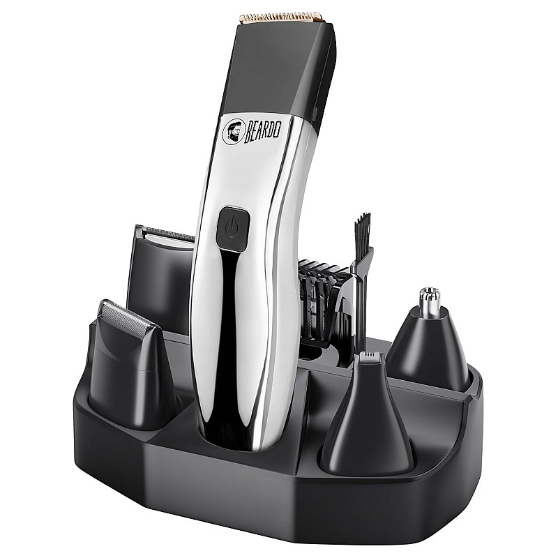 Beardo Chrome Beast Multipurpose Trimmer Set For Men  40,Length Settings  6 attachments