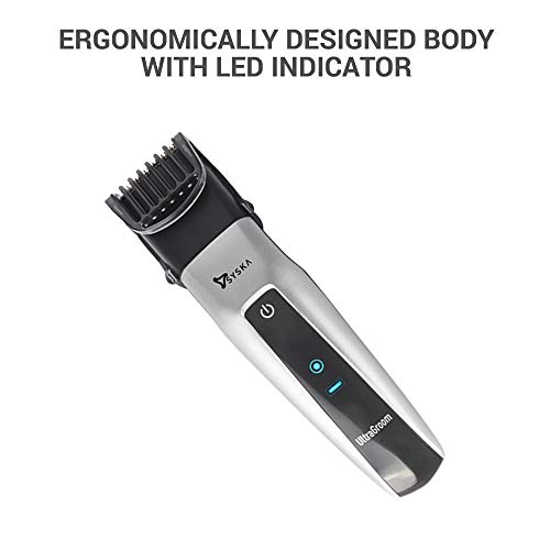 SYSKA HT3052K/02 Corded Cordless Ultragroom Pro Styling Kit Runtime 50 Min Trimmer for Men Silver Black SYSKA HT3052K/02 Corded Cordless Ultragroom Pro Styling Kit Runtime 50 Min Trimmer for Men Silver Black