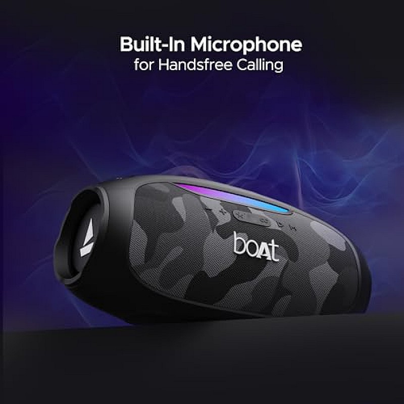 boAt Stone 1800 Bluetooth Speaker with 90 W RMS Sound, RGB LEDs, EQ Modes Camo Black