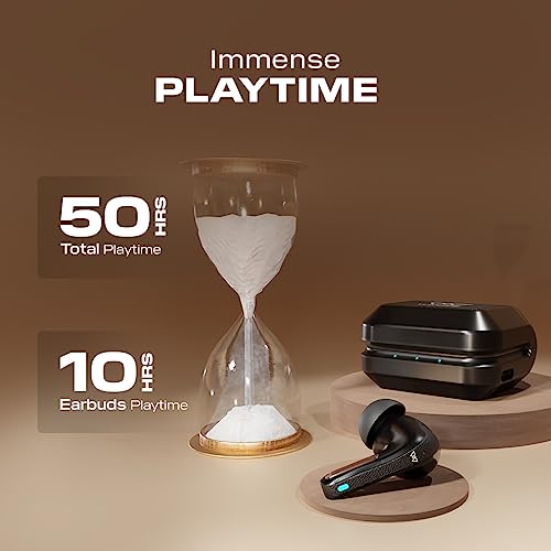 Wings Flobuds 335 Premium Lifestyle TWS Earbuds 40Hrs Playtime Black Wings Flobuds 335 Premium Lifestyle TWS Earbuds 40Hrs Playtime Black