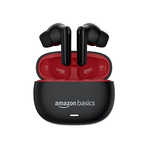 Amazon Basics True Wireless in-Ear Earbuds with Mic, Low-Latency (Black) Amazon Basics True Wireless in-Ear Earbuds with Mic, Low-Latency (Black)