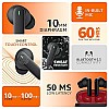 Amazon Basics True Wireless in-Ear Earbuds with Mic, Low-Latency (Black)