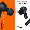 Amazon Basics True Wireless in-Ear Earbuds with Mic, Touch Control, IPX5 Water (Black)