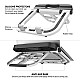 GIZGA essentials Portable Laptop Stand, Multi-Functional Foldable Stand for Laptop/MacBook, White