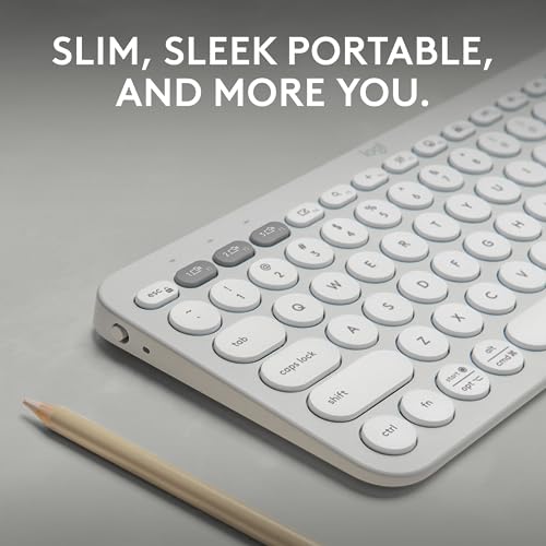 Logitech Pebble Keys 2 K380s, Multi-Device Bluetooth Wireless Keyboard Tonal White Logitech Pebble Keys 2 K380s, Multi-Device Bluetooth Wireless Keyboard Tonal White