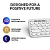 Logitech Pebble Keys 2 K380s, Multi-Device Bluetooth Wireless Keyboard Tonal White