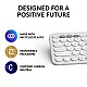 Logitech Pebble Keys 2 K380s, Multi-Device Bluetooth Wireless Keyboard Tonal White