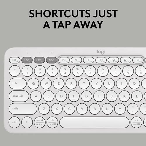 Logitech Pebble Keys 2 K380s, Multi-Device Bluetooth Wireless Keyboard Tonal White Logitech Pebble Keys 2 K380s, Multi-Device Bluetooth Wireless Keyboard Tonal White