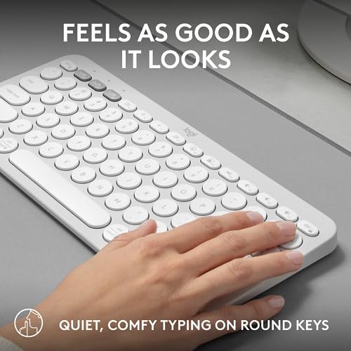 Logitech Pebble Keys 2 K380s, Multi-Device Bluetooth Wireless Keyboard Tonal White Logitech Pebble Keys 2 K380s, Multi-Device Bluetooth Wireless Keyboard Tonal White