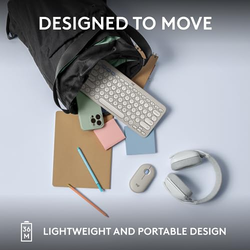 Logitech Pebble Keys 2 K380s, Multi-Device Bluetooth Wireless Keyboard Tonal White Logitech Pebble Keys 2 K380s, Multi-Device Bluetooth Wireless Keyboard Tonal White