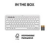 Logitech Pebble Keys 2 K380s, Multi-Device Bluetooth Wireless Keyboard Tonal White