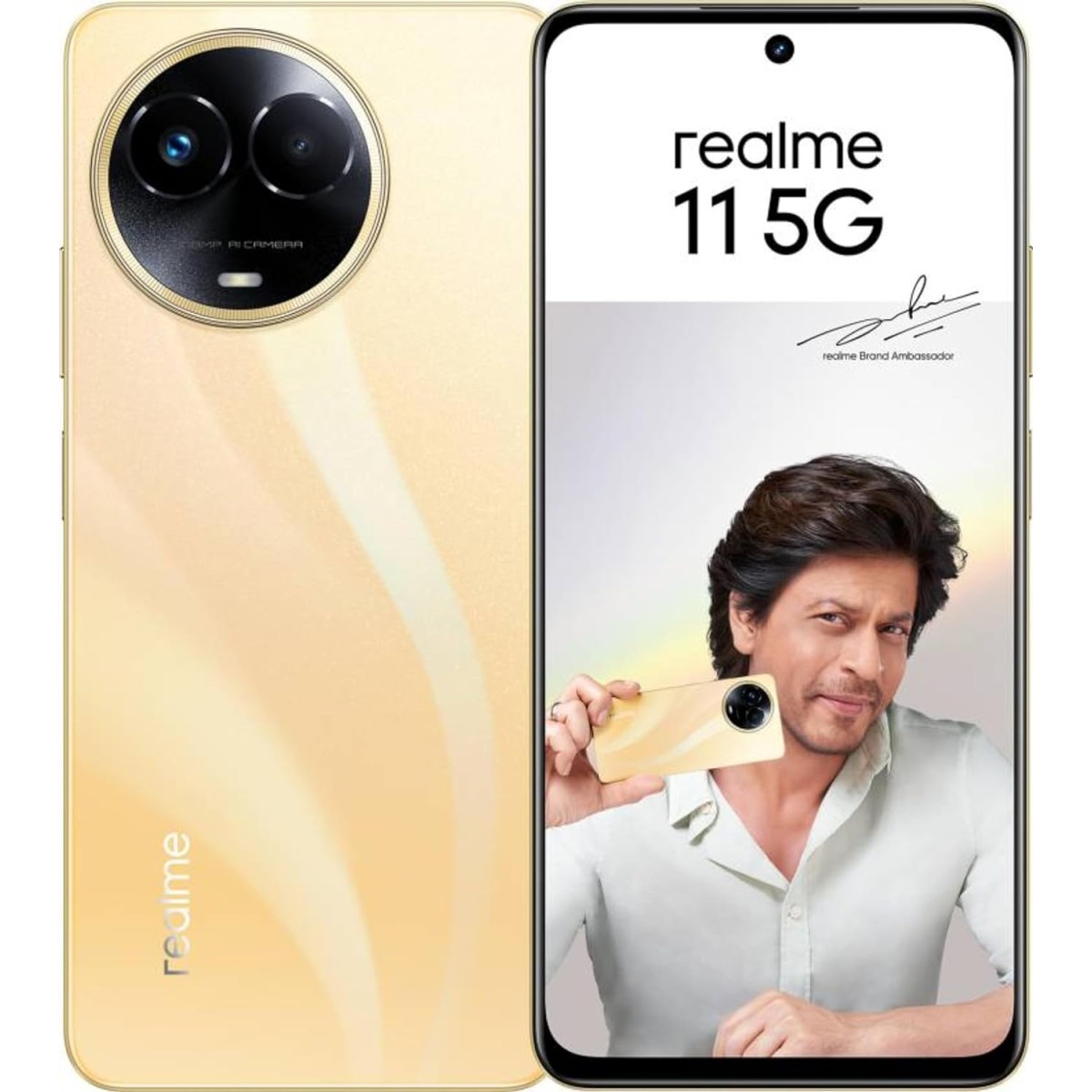 Realme 11 5G Glory Gold, 8GB RAM, 128GB Storage refurbished