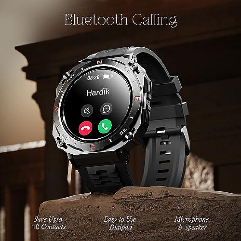 boAt Enigma X500 Smart Watch  1.43 Inch AMOLED Display, Bluetooth Calling Jet Black