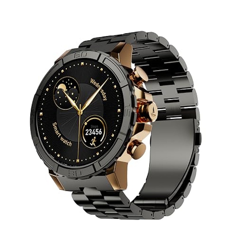 boAt Enigma X700 Smart Watch with 1.52 Inch AMOLED Display Premium Metal Body Design and Functional Crown Copper Black