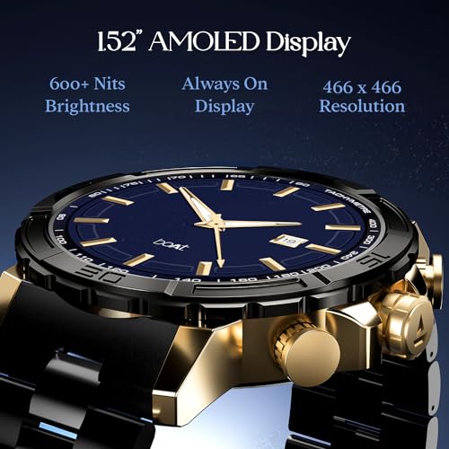 boAt Enigma X700 Smart Watch with 1.52 Inch AMOLED Display Premium Metal Body Design and Functional Crown Copper Black boAt Enigma X700 Smart Watch with 1.52 Inch AMOLED Display Premium Metal Body Design and Functional Crown Copper Black