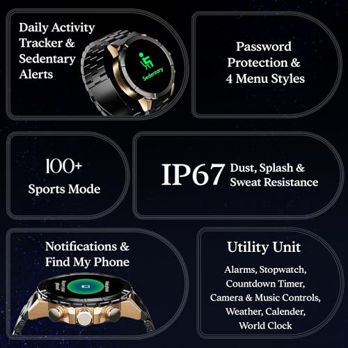 boAt Enigma X700 Smart Watch with 1.52 Inch AMOLED Display Premium Metal Body Design and Functional Crown Copper Black boAt Enigma X700 Smart Watch with 1.52 Inch AMOLED Display Premium Metal Body Design and Functional Crown Copper Black