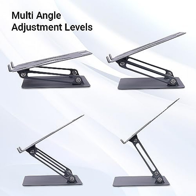 Zebronics NS3000 Portable Laptop & Tablet Stand Supports Upto 17” with Max. 5KG Support Carbon Steel Body