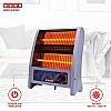 Usha 2 Rod 800 Watt Quartz Heater with Low Power Consumption and Tip Over Protection (4302, Grey)