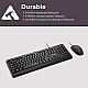 Lenovo 160 Keyboard and Mouse Wired Combo Waterproof Exoskeleton Splash Proof Keys 1600 DPI Full Size Mouse