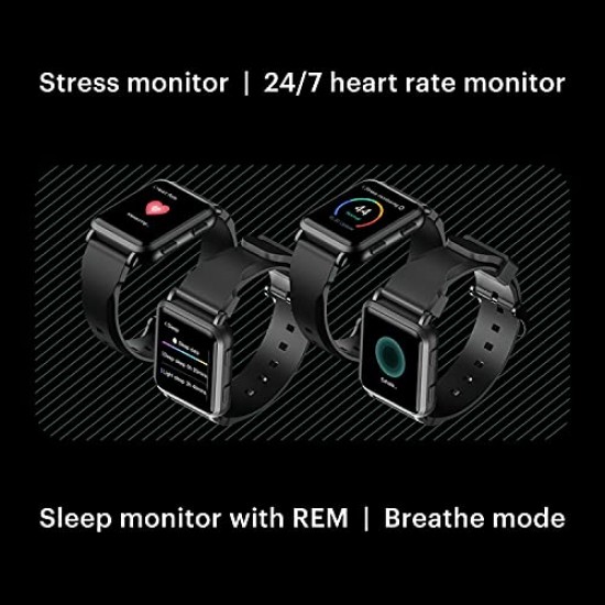 Noise ColorFit Nav Plus Smartwatch with Built-in GPS, High Resolution Display, 30 Sports - Stealth Black