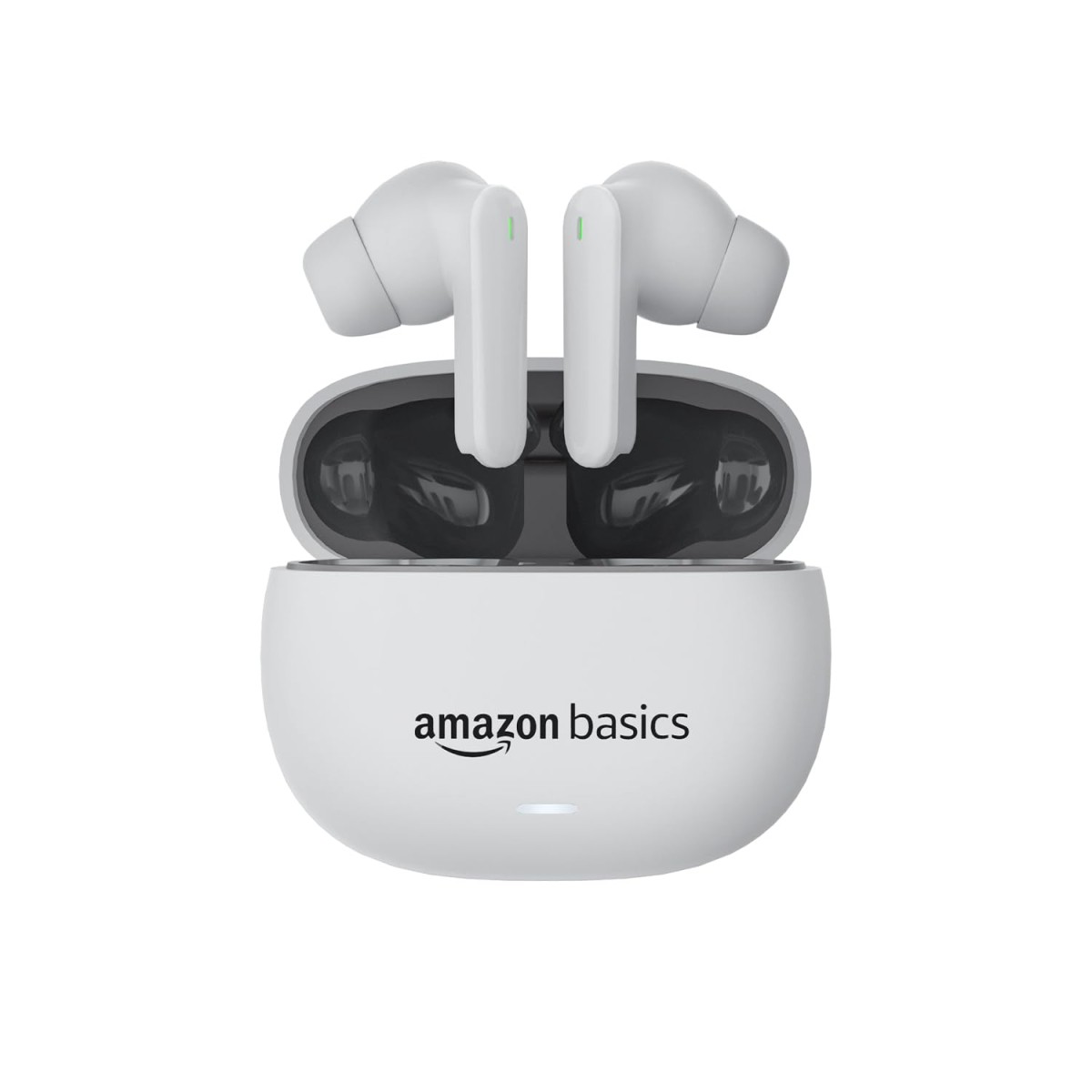 Amazon Basics True Wireless in-Ear Earbuds with Mic Touch Control IPX5 White