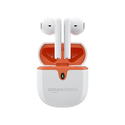 Amazon basics True Wireless in-Ear Earbuds with Mic White Amazon basics True Wireless in-Ear Earbuds with Mic White