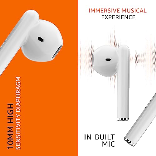 Amazon basics True Wireless in-Ear Earbuds with Mic White Amazon basics True Wireless in-Ear Earbuds with Mic White