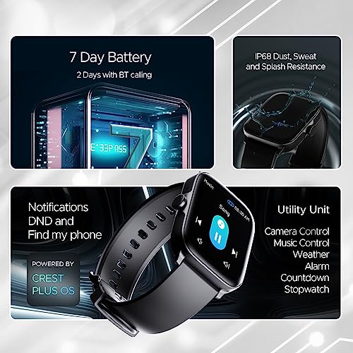 boAt Ultima Call Smart Watch with HD Display Advanced BT Calling DIY Watch Face Studio Active Black boAt Ultima Call Smart Watch with HD Display Advanced BT Calling DIY Watch Face Studio Active Black