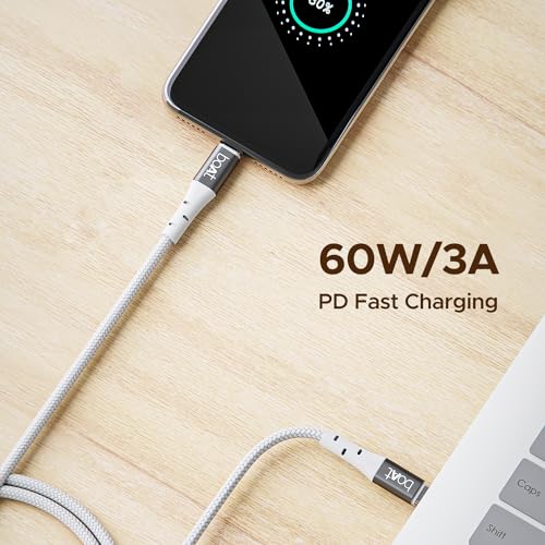 boAt Type-C C300 Tangle-Free Cable 480mbps Data Transmission White boAt Type-C C300 Tangle-Free Cable 480mbps Data Transmission White