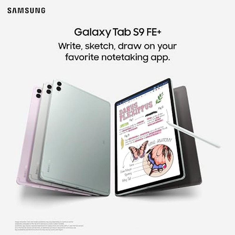 SAMSUNG Galaxy Tab S9 FE+ 8 GB RAM 128 GB ROM 12.4 Inch with Wi-Fi Only Tablet (Gray)