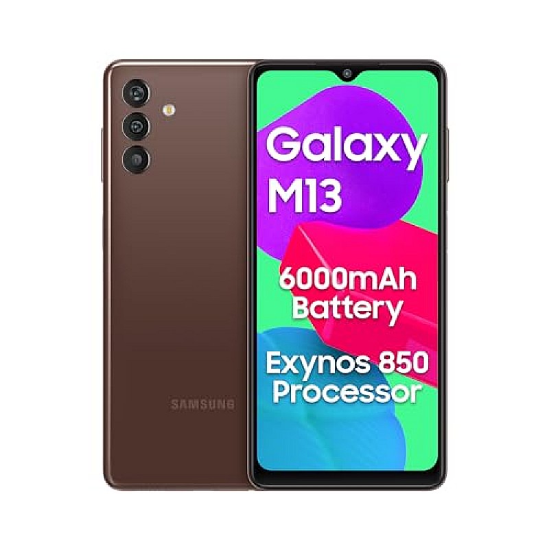 Samsung Galaxy M13 5G (Stardust Brown, 4GB, 64GB Storage) Refurbished