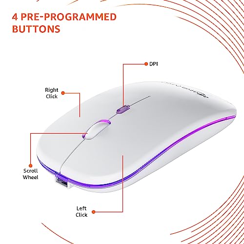 Amazon Basics Rechargeable Wireless Mouse with RGB LED Backlit 1600 DPI Ergonomic Mouse for Laptop, PC Amazon Basics Rechargeable Wireless Mouse with RGB LED Backlit 1600 DPI Ergonomic Mouse for Laptop, PC