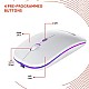 Amazon Basics Rechargeable Wireless Mouse with RGB LED Backlit 1600 DPI Ergonomic Mouse for Laptop, PC