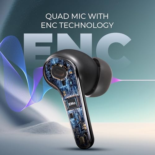 beatXP Echo XPODS Bluetooth True Wireless Ear buds with 70H Playtime, Quad Mic ENC, Gaming Mode (Black) beatXP Echo XPODS Bluetooth True Wireless Ear buds with 70H Playtime, Quad Mic ENC, Gaming Mode (Black)