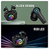 Cosmic Byte CosmoBuds X50 True Wireless Earbuds (TWS), BT 5.3 RGB, 40Hrs, ENC, DNS Quad Mics, IPX5, Voice Assistant (Black)