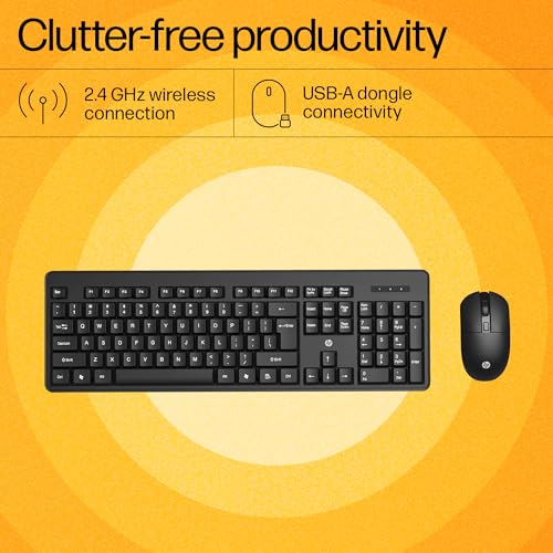 HP KM200 Wireless Mouse and Keyboard Combo (7J4G8AA) Black HP KM200 Wireless Mouse and Keyboard Combo (7J4G8AA) Black