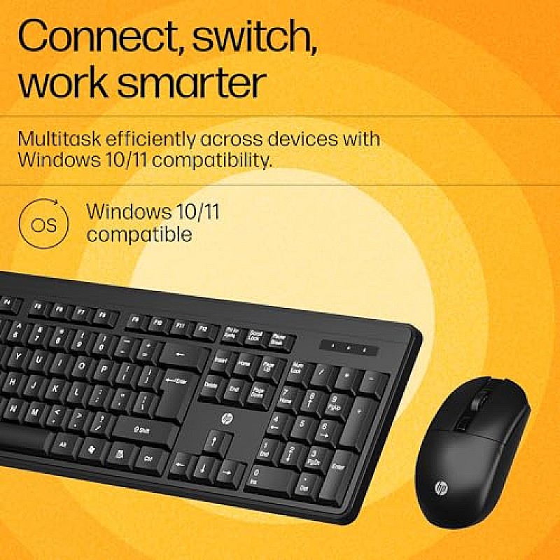 HP KM200 Wireless Mouse and Keyboard Combo (7J4G8AA) Black