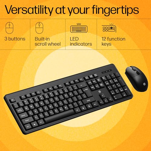 HP KM200 Wireless Mouse and Keyboard Combo (7J4G8AA) Black HP KM200 Wireless Mouse and Keyboard Combo (7J4G8AA) Black