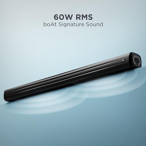 boAt Aavante Bar Rhythm Soundbar with 60W RMS Signature Sound, 2.0 Channel, Multi-Connectivity Modes Carbon Black boAt Aavante Bar Rhythm Soundbar with 60W RMS Signature Sound, 2.0 Channel, Multi-Connectivity Modes Carbon Black