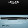 boAt Aavante Bar Rhythm Soundbar with 60W RMS Signature Sound, 2.0 Channel, Multi-Connectivity Modes Carbon Black